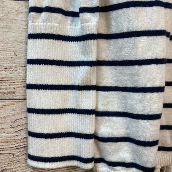 Lilly Pulitzer Crestwood Knit Sweater White Maritime Stripe Fringes Size Small - Picture 6 of 7